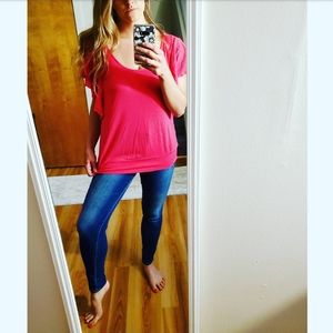 Express Flowy Hot Pink Top